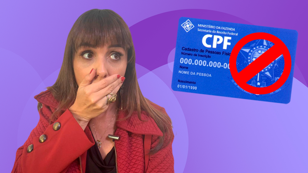 Alice Porto assustada com o CPF pendente de regularização